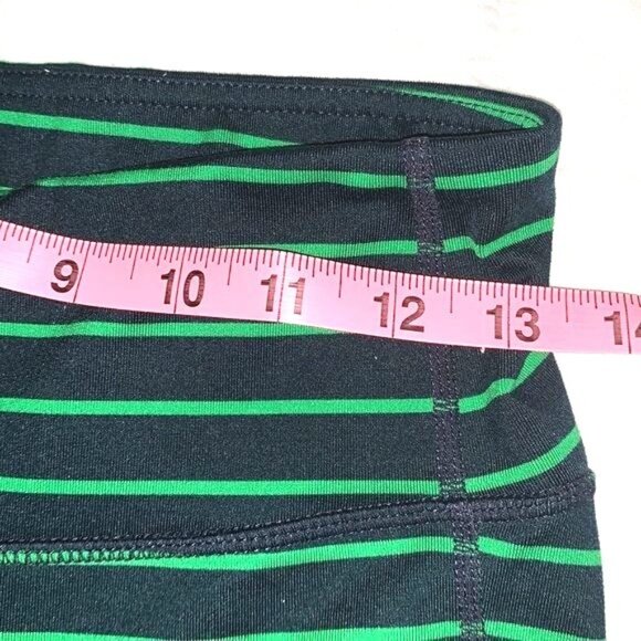 Athleta Striped Navy & Green Cropped Leggings Size S - Picture 7 of 9